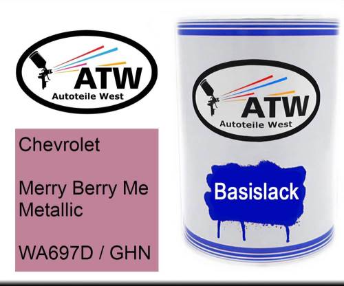 Chevrolet, Merry Berry Me Metallic, WA697D / GHN: 500ml Lackdose, von ATW Autoteile West.